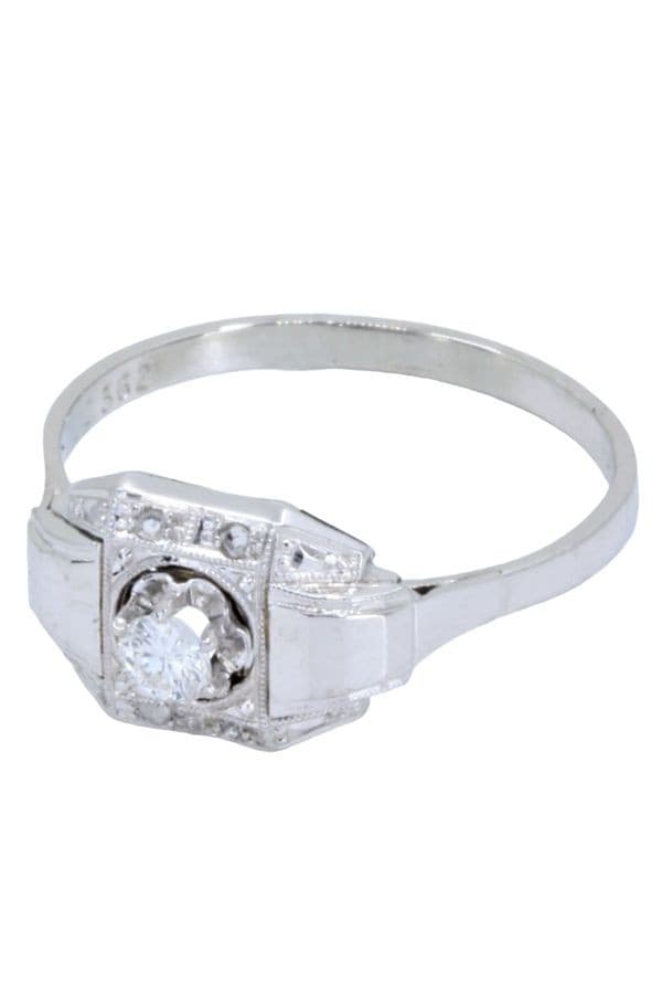 BAGUE ART-DÉCO DIAMANTS — vue 3