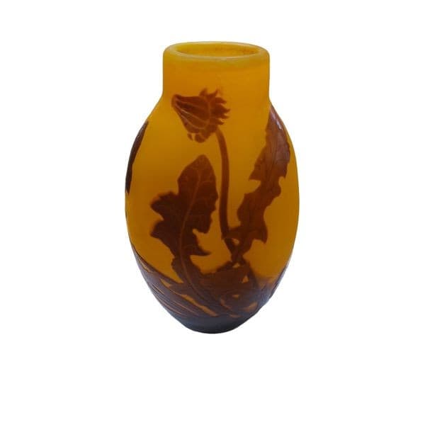 VASE  EMILE GALLÉ DECORS PAVOTS