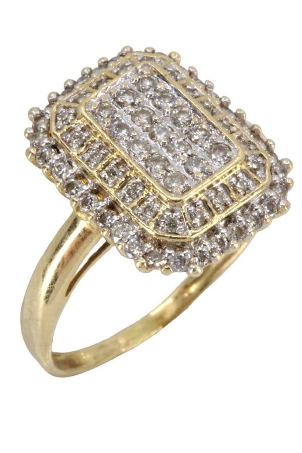 BAGUE MODERNE PAVAGE DIAMANTS — vue 4
