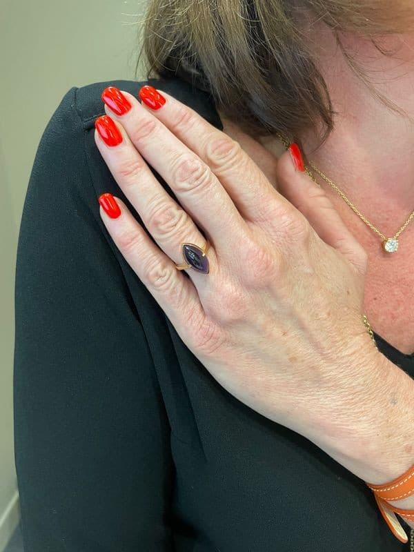 BAGUE MODERNE AMÉTHYSTE — vue 2