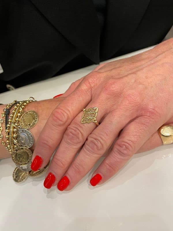 BAGUE MODERNE FILIGRANE — vue 2