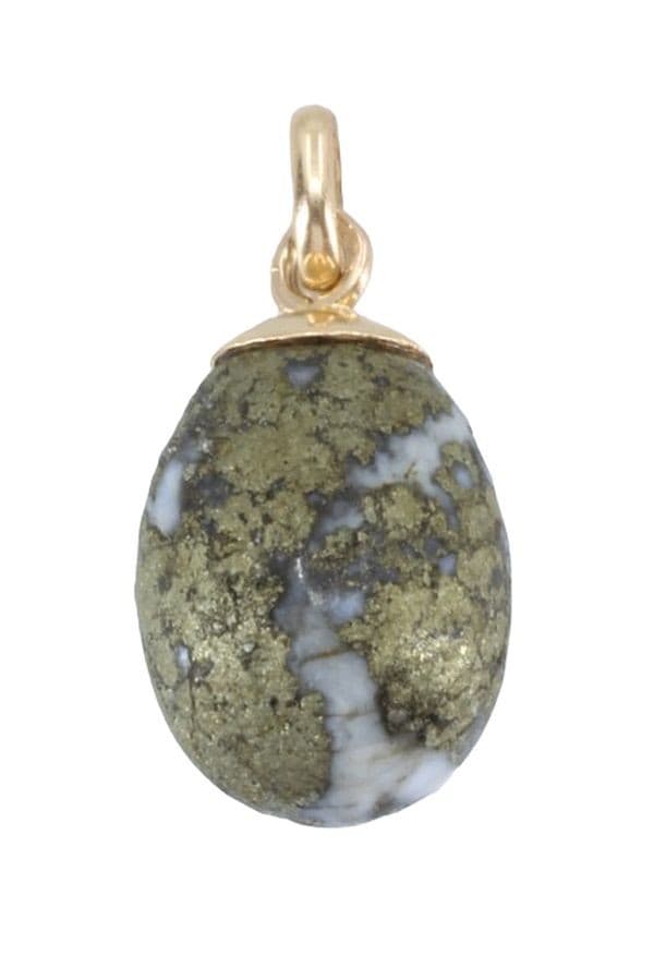 PENDENTIF PYRITE QUARTZ — vue 1