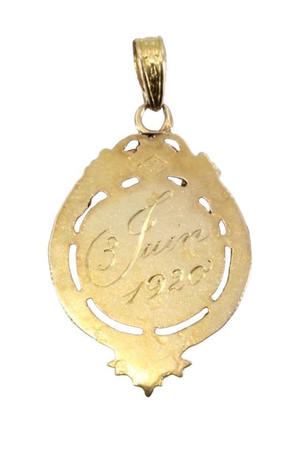 MÉDAILLE IDENTITÉ ART-DÉCO — vue 3
