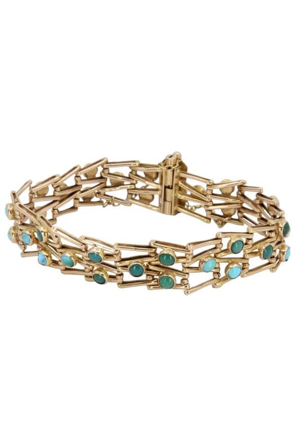 BRACELET ANCIEN TURQUOISES — vue 1