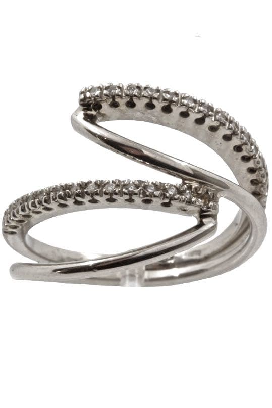 BAGUE MODERNE DIAMANTS — vue 1