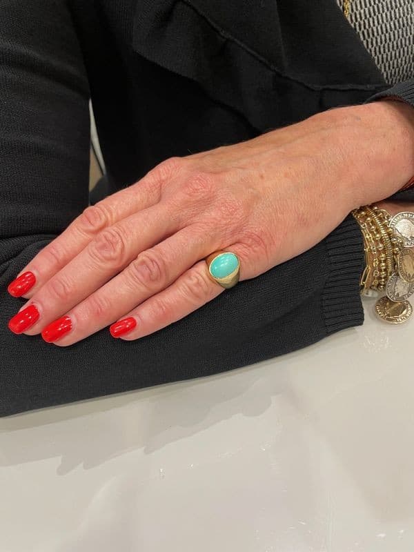 CHEVALIÉRE ANCIENNE TURQUOISE — vue 2