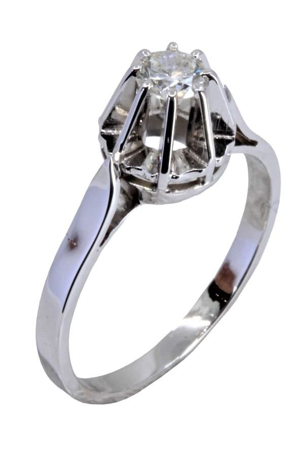 SOLITAIRE ANCIEN 0.28 CARAT — vue 4