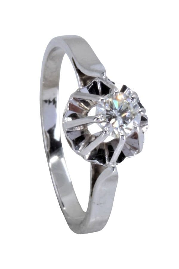 SOLITAIRE ANCIEN 0.28 CARAT — vue 5