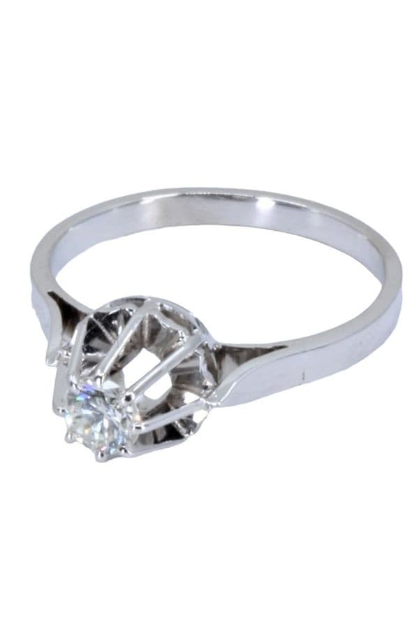 SOLITAIRE ANCIEN 0.28 CARAT — vue 3