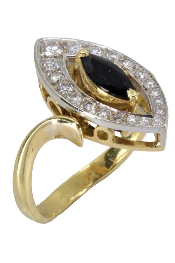 BAGUE ARTICULÉE SAPHIR, RUBIS ET DIAMANTS — vue 3