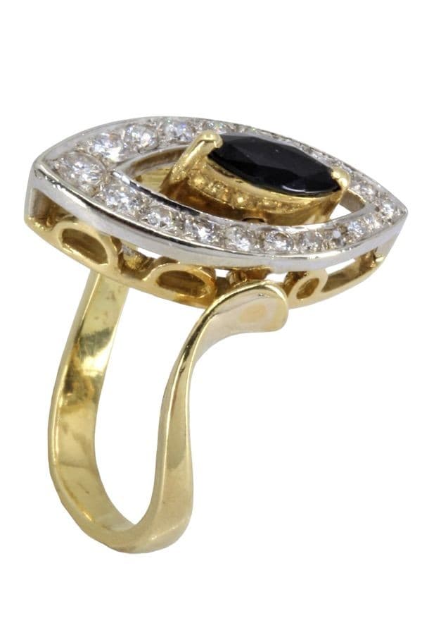 BAGUE ARTICULÉE SAPHIR, RUBIS ET DIAMANTS — vue 4