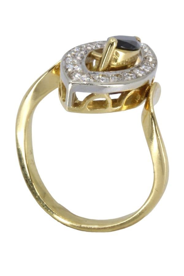 BAGUE ARTICULÉE SAPHIR, RUBIS ET DIAMANTS — vue 5