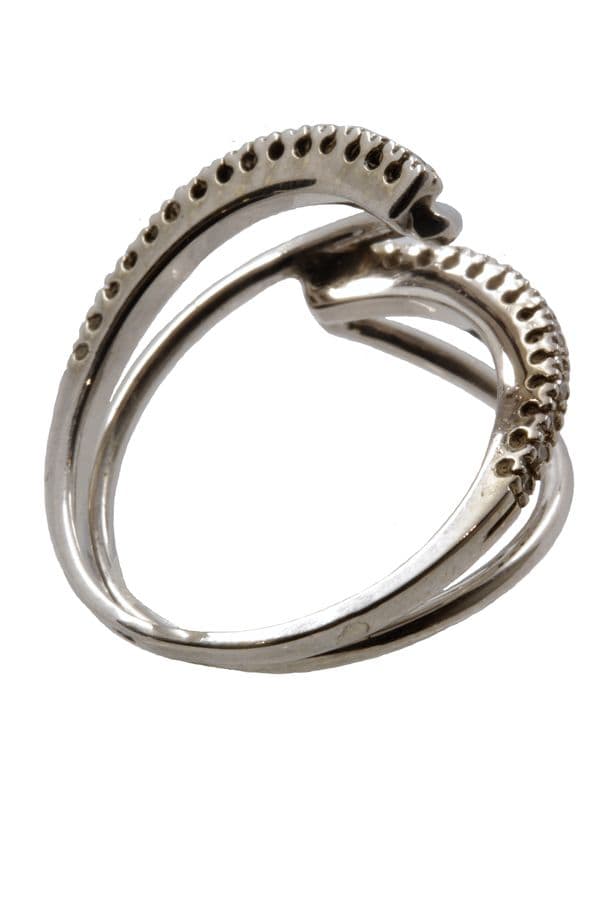 BAGUE MODERNE DIAMANTS — vue 4