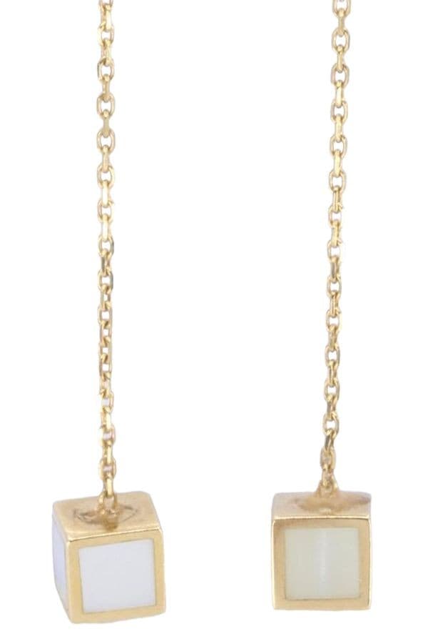BOUCLES D'OREILLES PENDANTES CUBES — vue 3