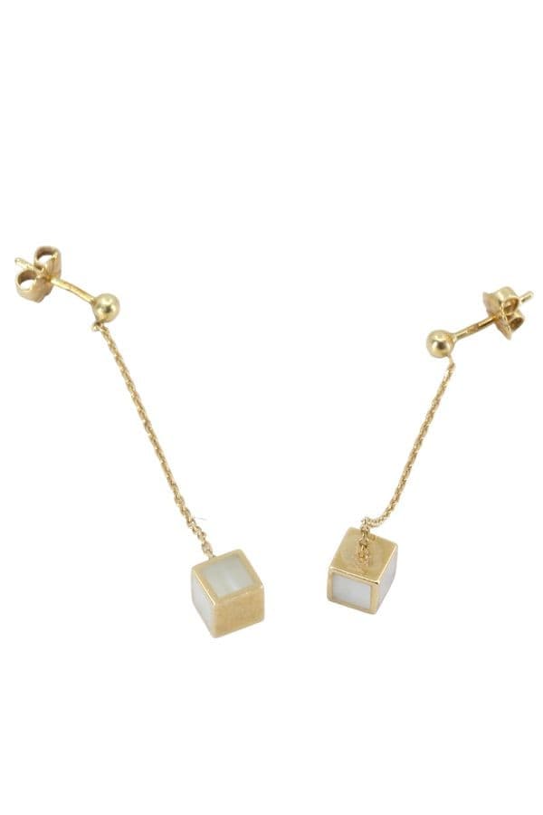 BOUCLES D'OREILLES PENDANTES CUBES — vue 4