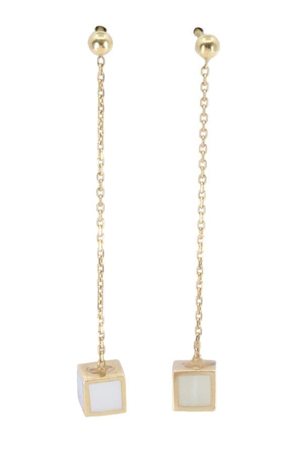 BOUCLES D'OREILLES PENDANTES CUBES — vue 1