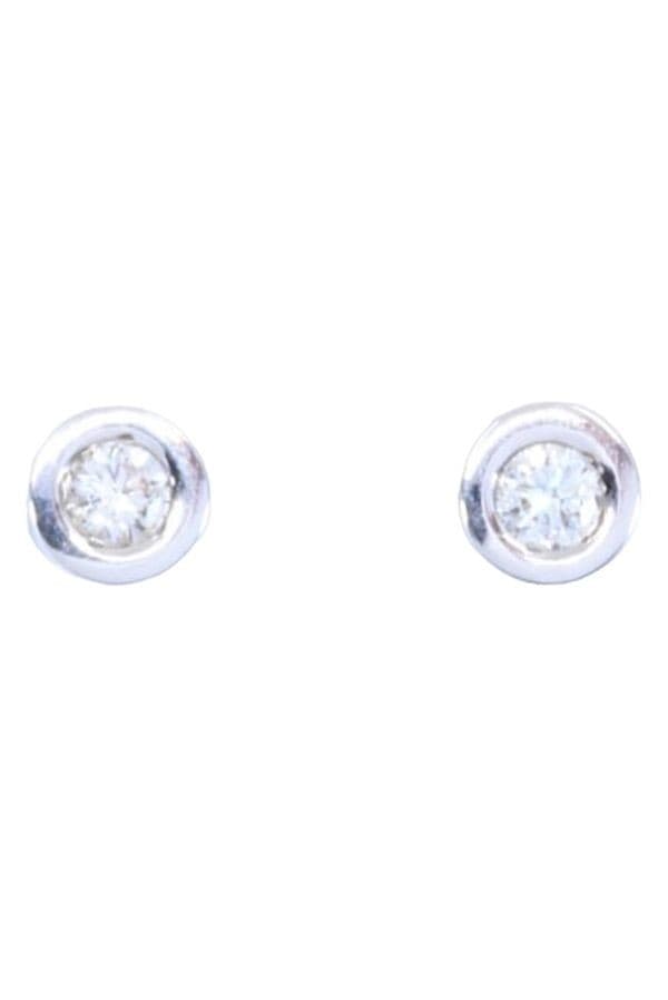 BOUCLES D'OREILLE CLOUS DIAMANTS 0.18 CARAT — vue 1