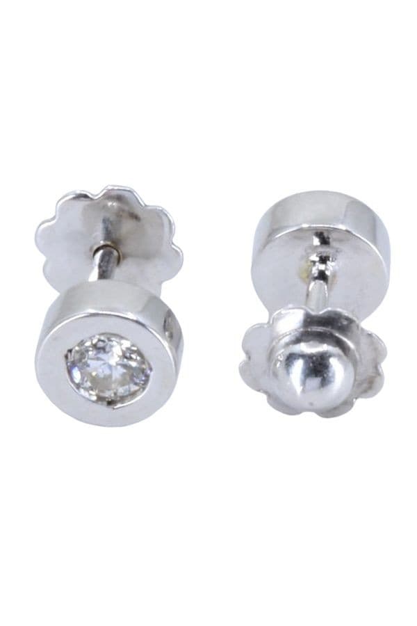 BOUCLES D'OREILLE CLOUS DIAMANTS 0.18 CARAT — vue 3