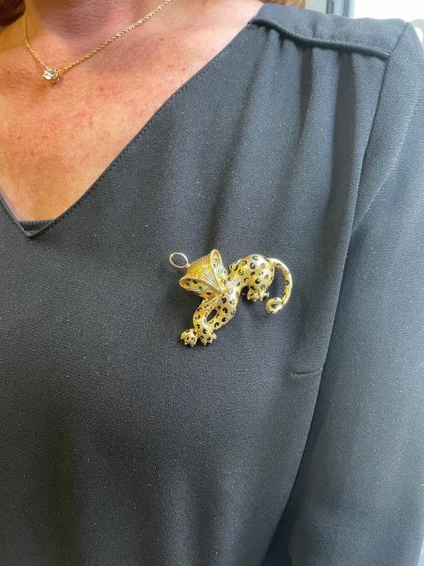 BROCHE PANTHÈRE FRED "OMBRE FÉLINE" — vue 2