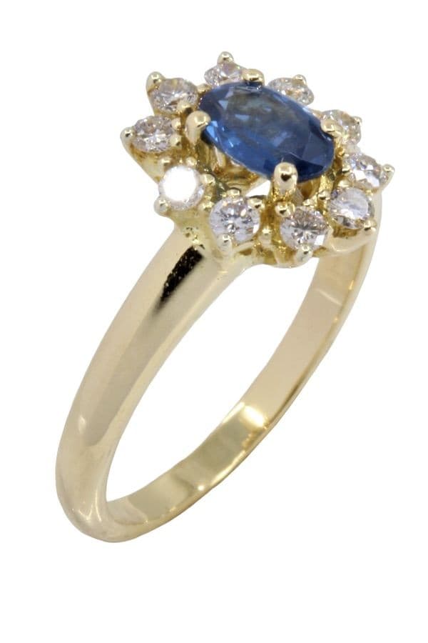 BAGUE MARGUERITE TOPAZE ET DIAMANTS — vue 4