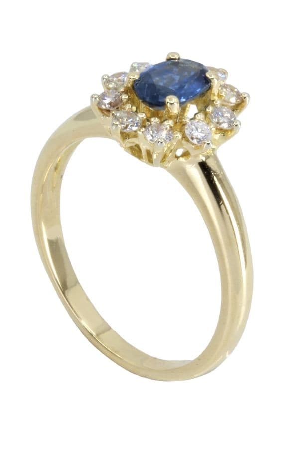 BAGUE MARGUERITE TOPAZE ET DIAMANTS — vue 6