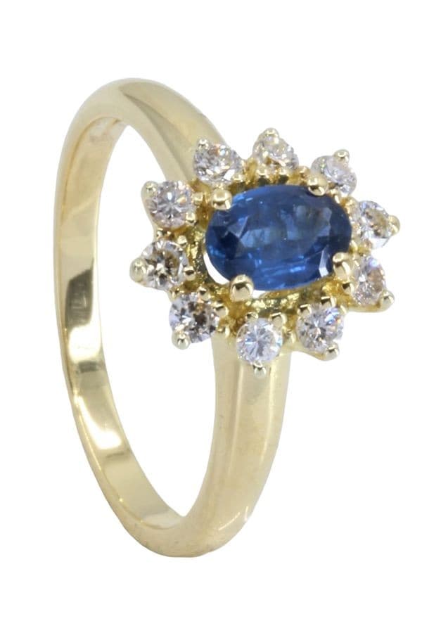BAGUE MARGUERITE TOPAZE ET DIAMANTS — vue 5