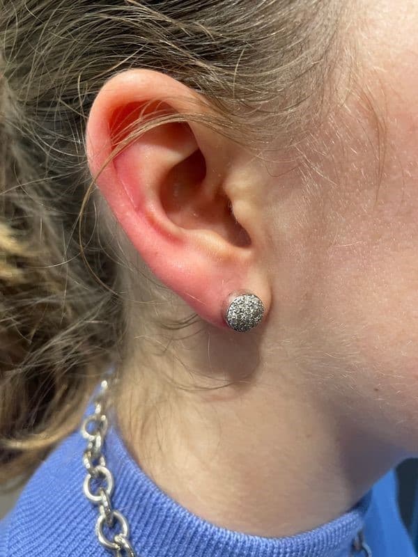 BOUCLES D'OREILLES PAVAGE DIAMANTS — vue 2
