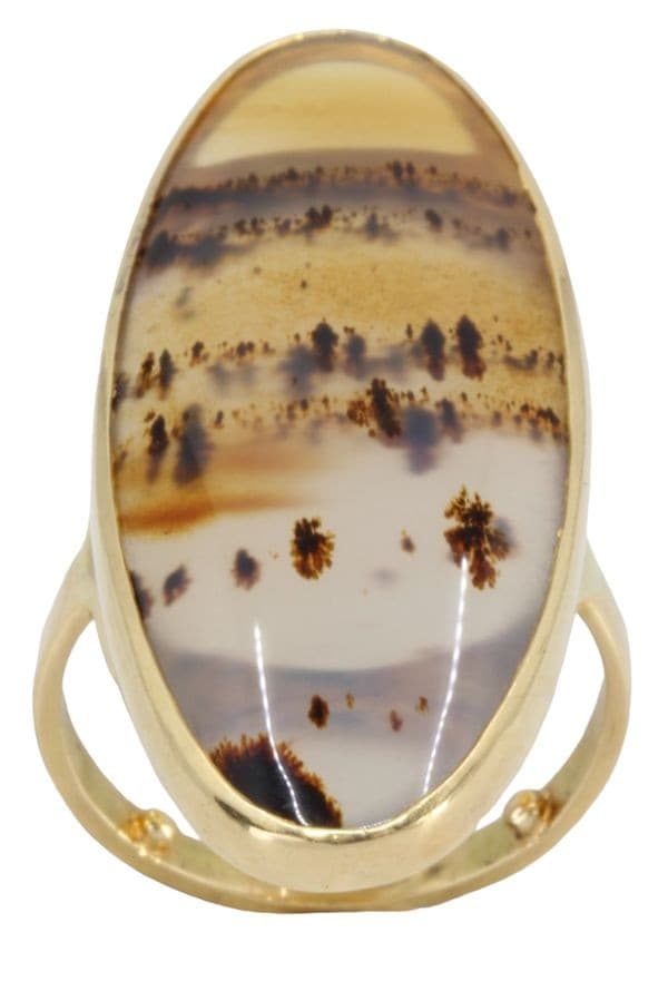 BAGUE AGATE PAYSAGÉE — vue 1