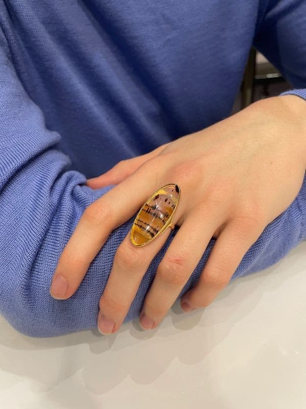 BAGUE AGATE PAYSAGÉE — vue 2