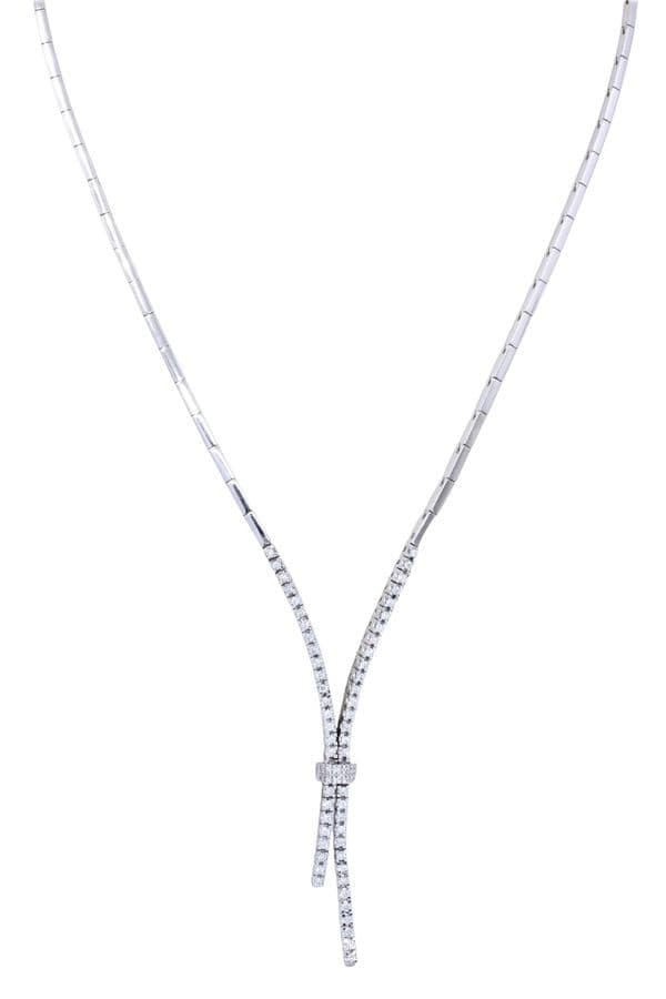 COLLIER CRAVATE DIAMANTS — vue 1