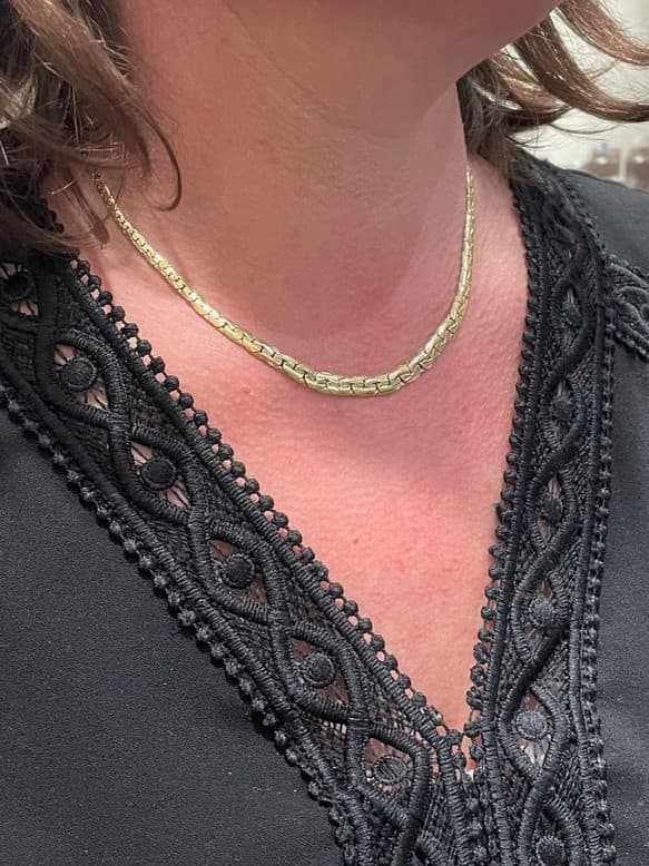 COLLIER MAILLE HARICOT EN CHUTE — vue 2