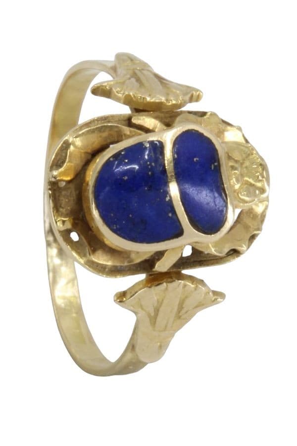 BAGUE SCARABÉE LAPIS LAZULI — vue 5