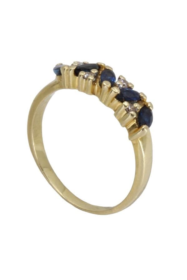 BAGUE JARRETIÈRE SAPHIRS ET DIAMANTS — vue 4