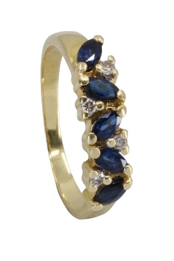 BAGUE JARRETIÈRE SAPHIRS ET DIAMANTS — vue 5