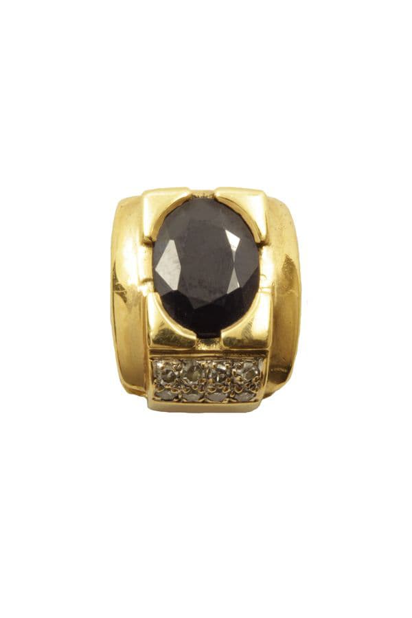 PENDENTIF SAPHIR ET DIAMANTS — vue 1