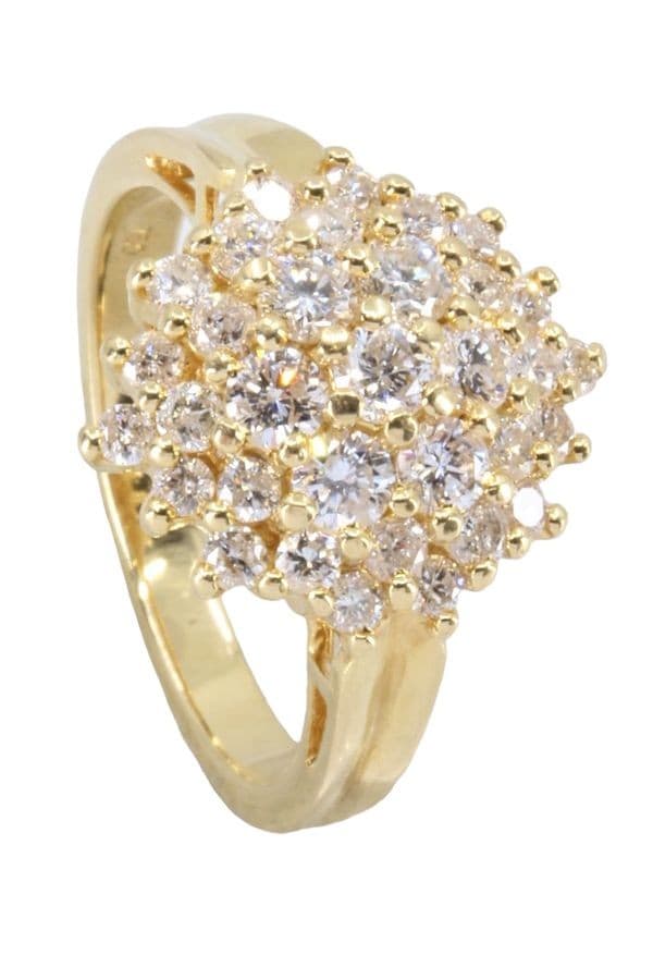 BAGUE MODERNE PAVAGE DIAMANTS — vue 5
