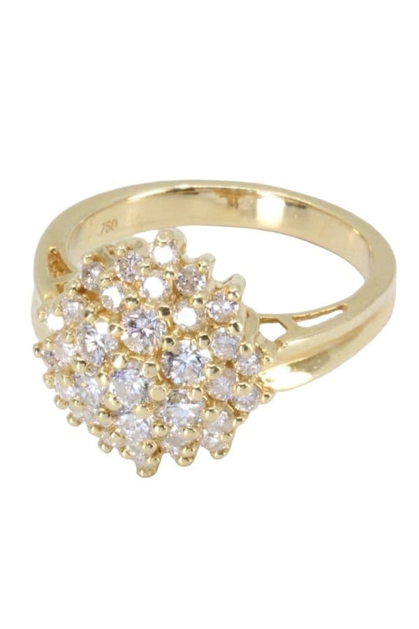 BAGUE MODERNE PAVAGE DIAMANTS — vue 3