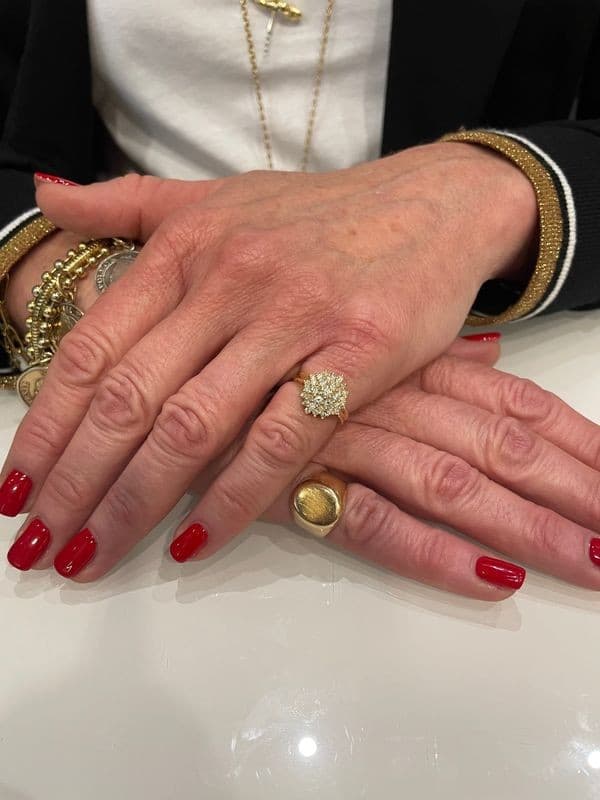 BAGUE MODERNE PAVAGE DIAMANTS — vue 2