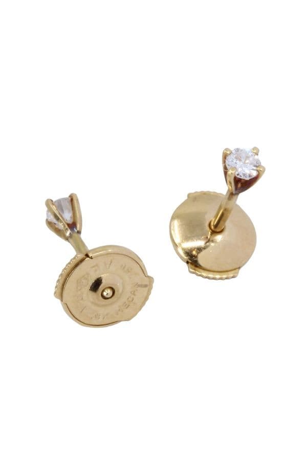 BOUCLES D'OREILLES  CLOUS DIAMANTS — vue 2