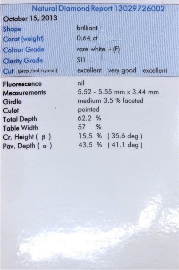 CLOUS DIAMANTS 0.65 CARAT — vue 4