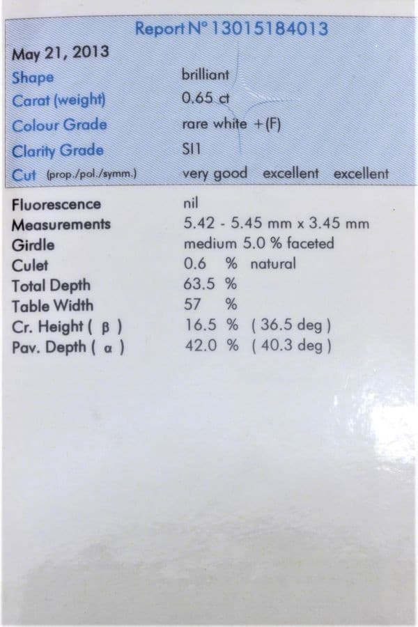 CLOUS DIAMANTS 0.65 CARAT — vue 5