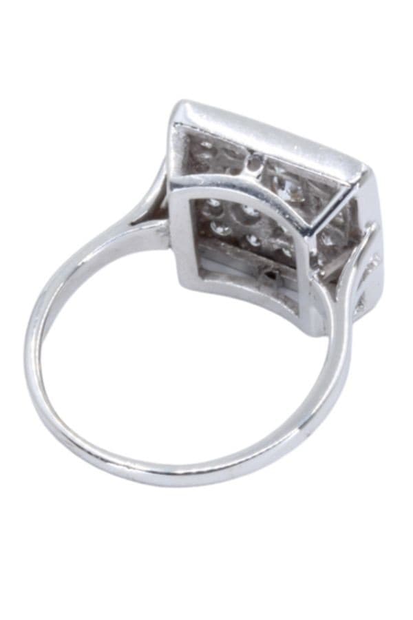 BAGUE MODERNE PAVAGE DIAMANTS — vue 6