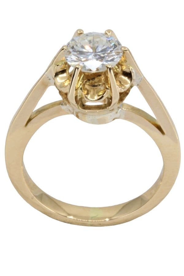 SOLITAIRE MODERNE DIAMANT 1.04 CARAT — vue 1