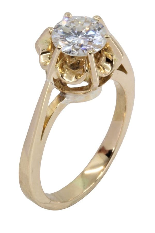 SOLITAIRE MODERNE DIAMANT 1.04 CARAT — vue 4