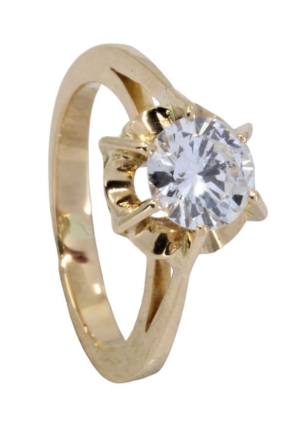 SOLITAIRE MODERNE DIAMANT 1.04 CARAT — vue 3
