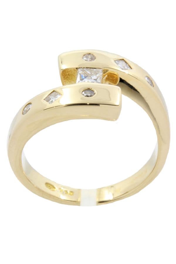 BAGUE MODERNE DIAMANTS — vue 1