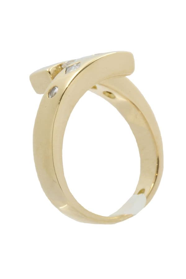 BAGUE MODERNE DIAMANTS — vue 3