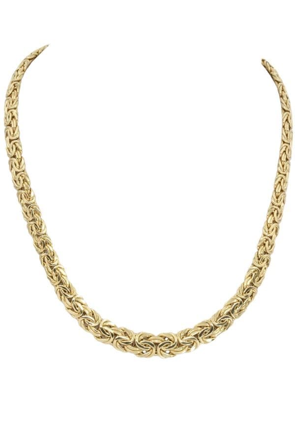 COLLIER MAILLE PLATE FANTAISIE — vue 1