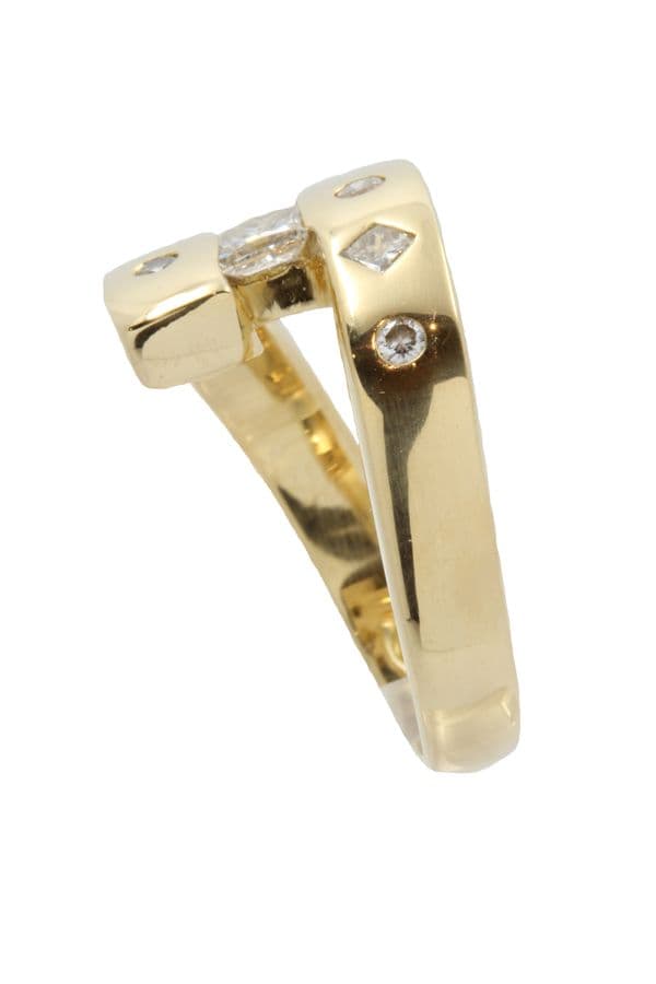 BAGUE MODERNE DIAMANTS — vue 4