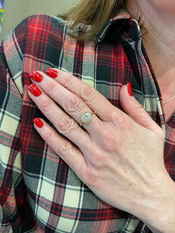 BAGUE ART-DÉCO DIAMANTS — vue 2